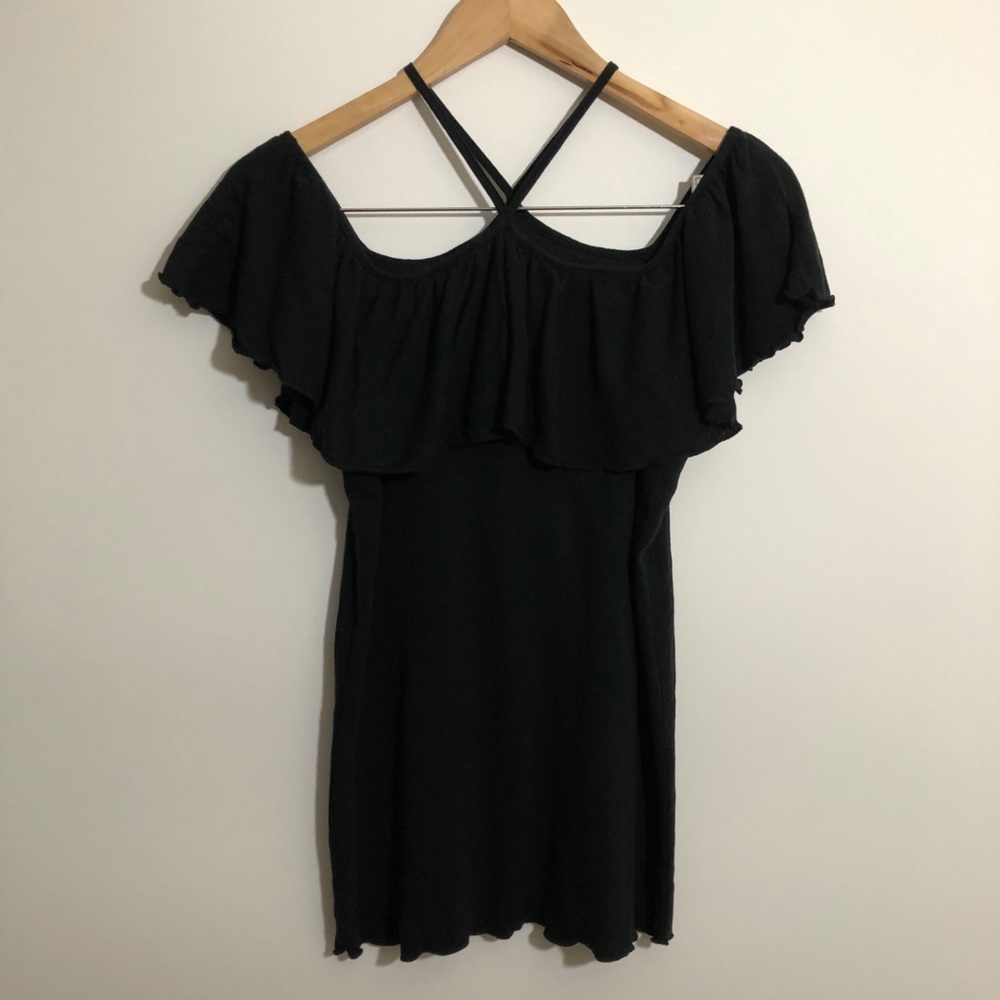 NWT Chaser Off Shoulder Halter Top black M - Picture 2 of 10